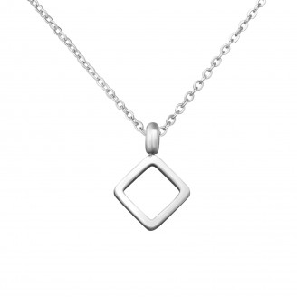 Ocelový náhrdelník z chirurgické oceli "Quadratum"