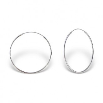 Stříbrné náušnice kruhy "Sonia". 1,2x35 Ag 925/1000